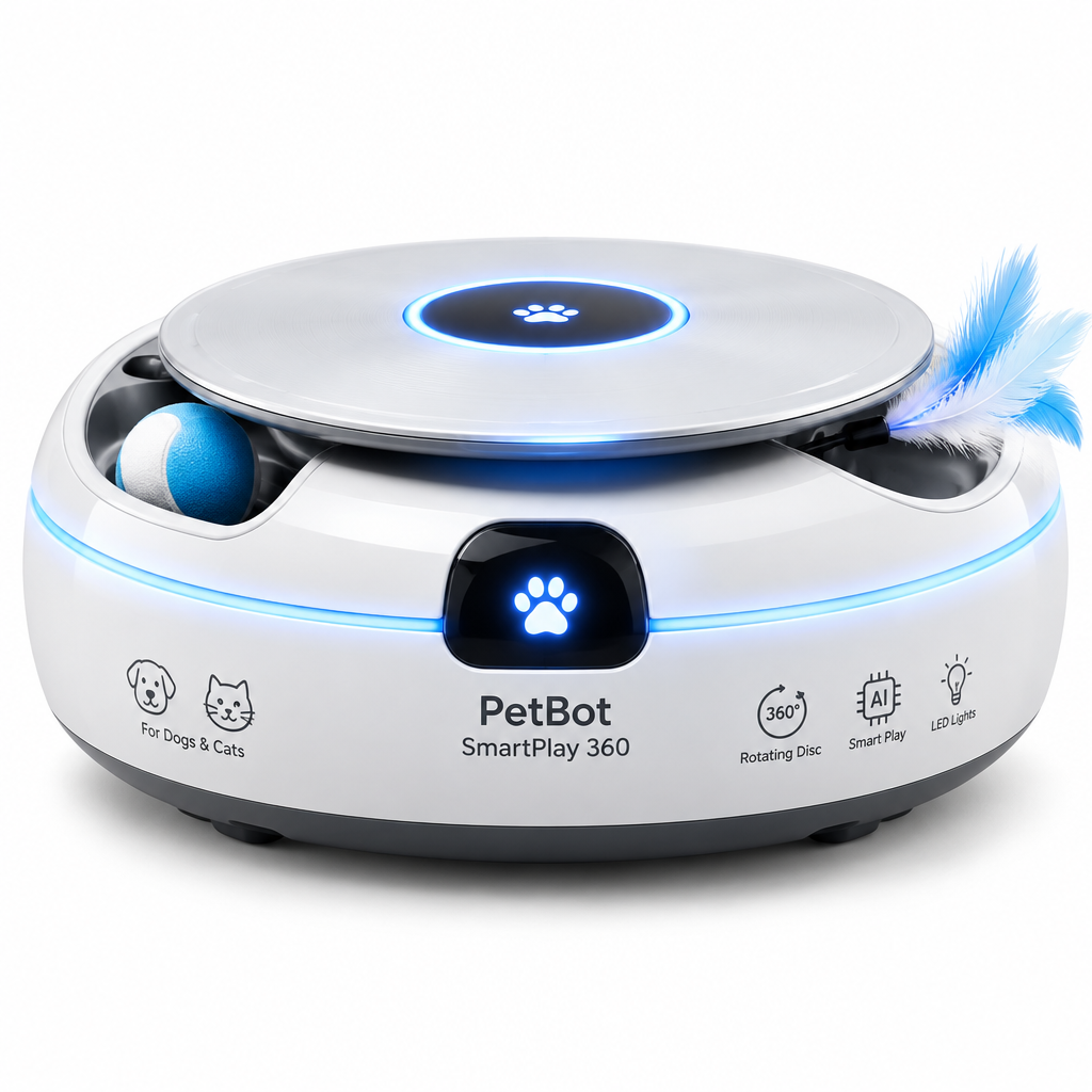PetBot SmartPlay 360 - AI-Powered Interactive Pet Toy